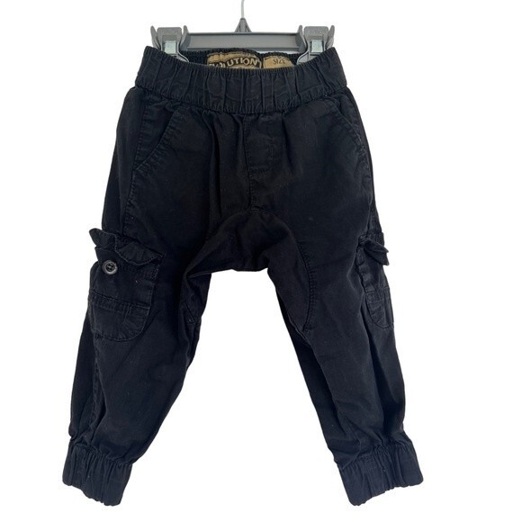 Evolution | Vintage Evolution Black Cargo Joggers - Picture 1 of 8